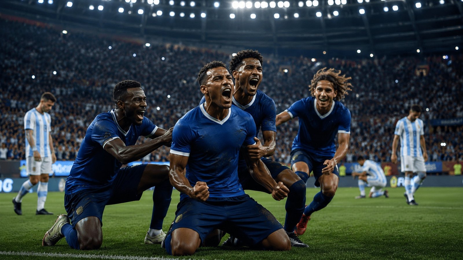 Cape Verde players saluting their supporters after their World Cup exit