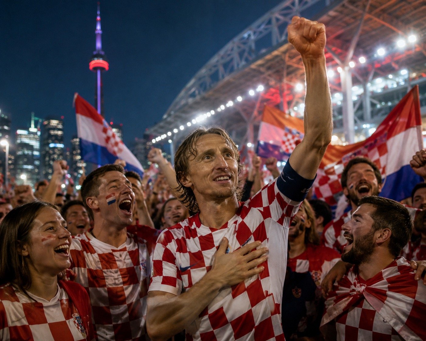 Croatia celebrate their narrow World Cup win over Panama