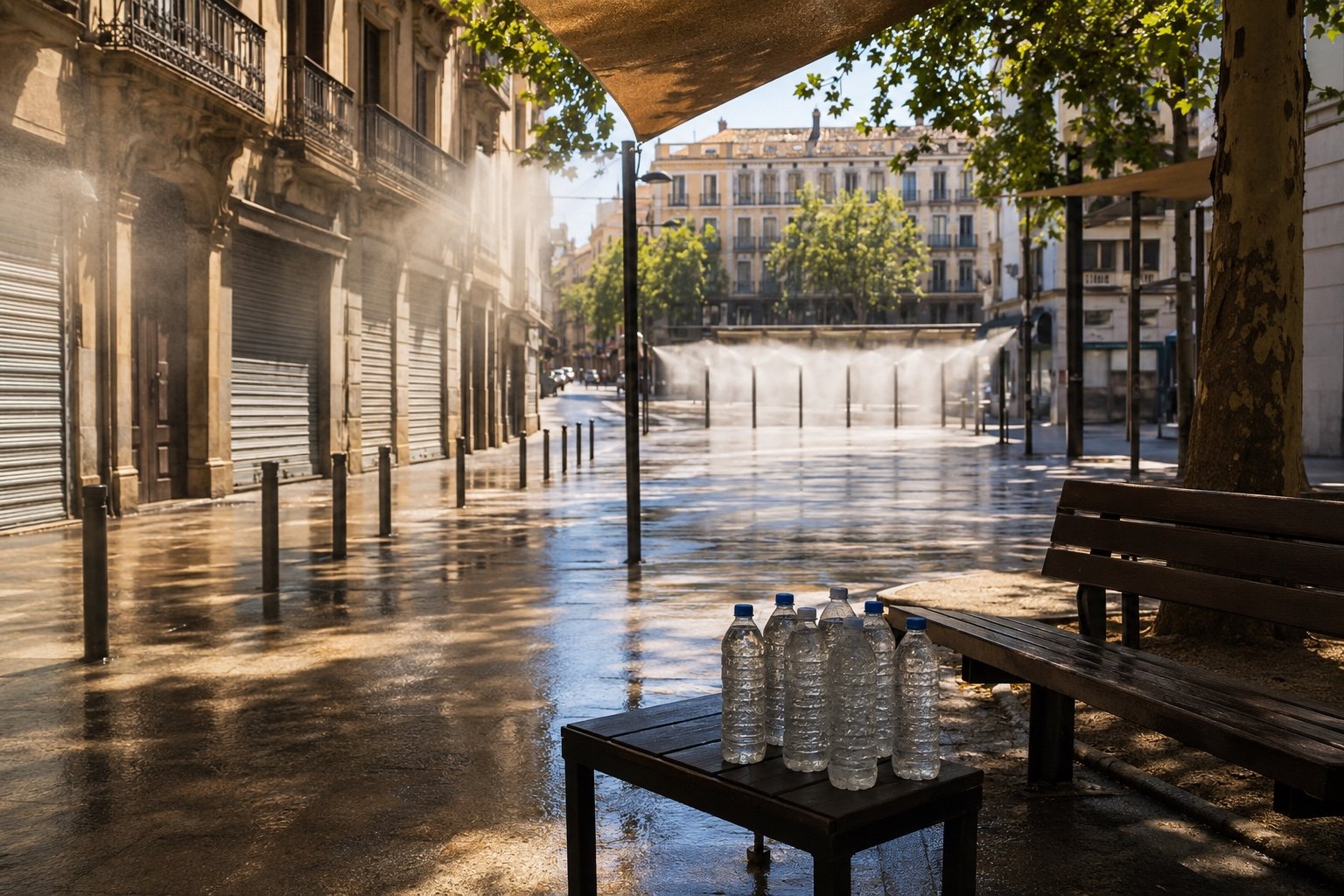 The sun blazing over Paris rooftops during the record June heatwave