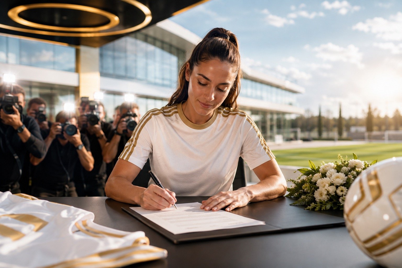 Real Madrid badge symbolising the record women's transfer